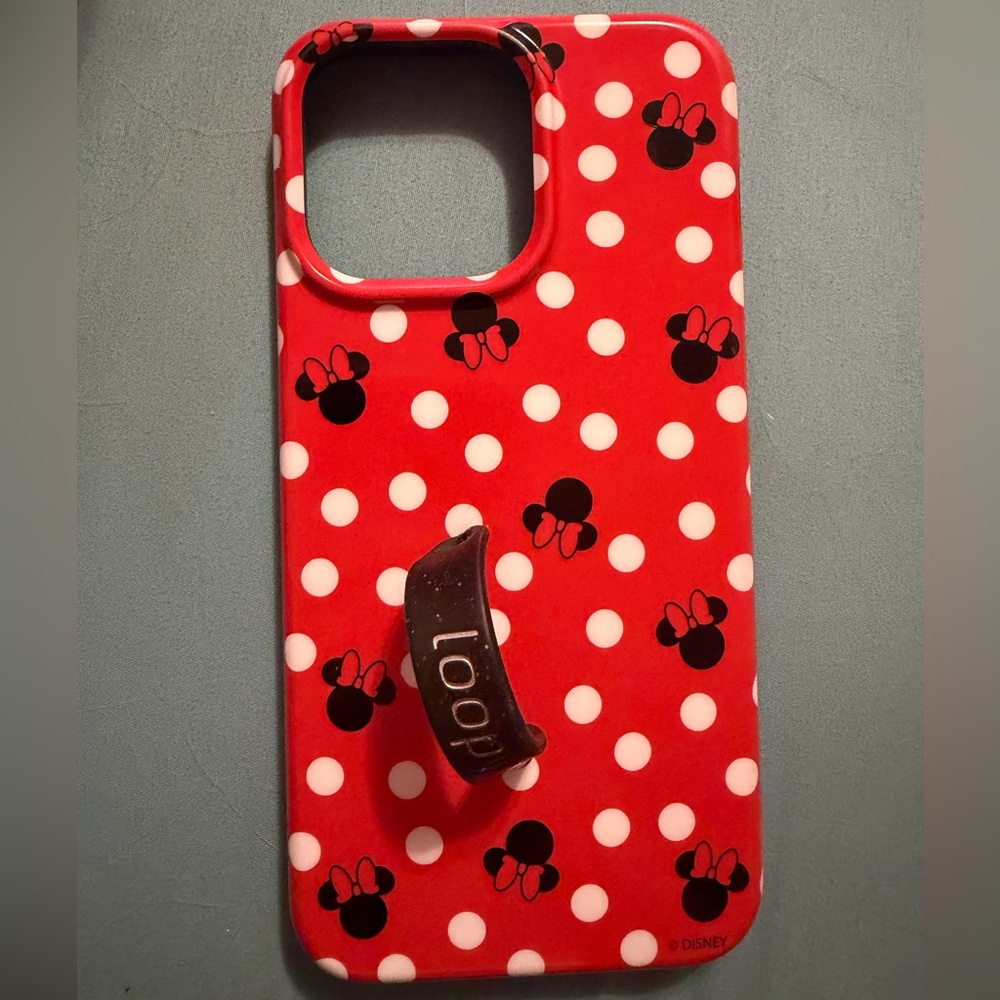 Disney Red and White Polka Dot iPhone 15 pro max Phone Case
